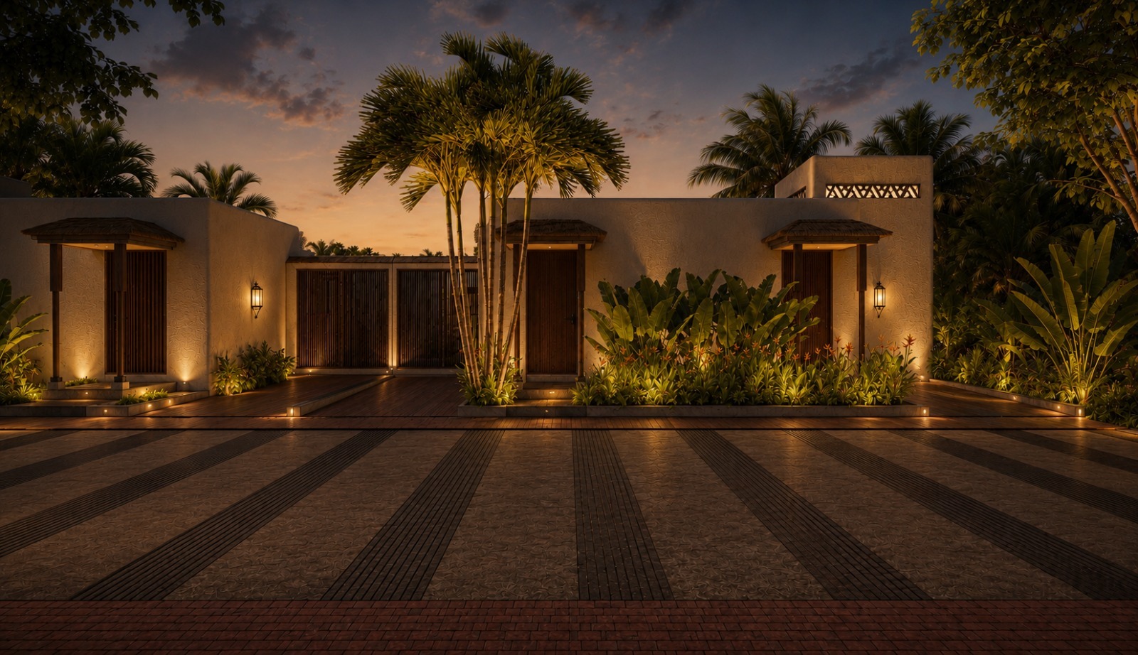 Villa at night