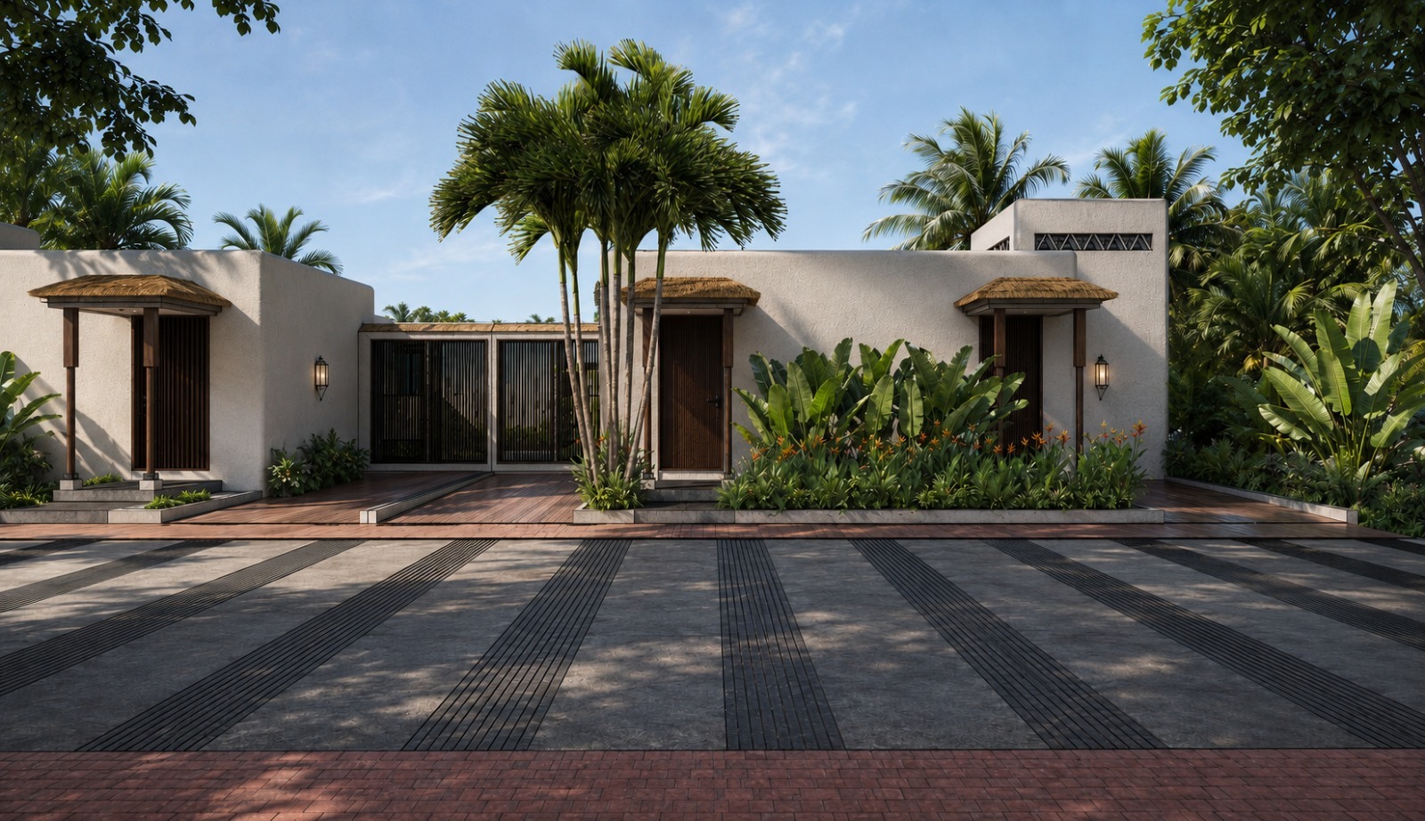 Villa gardens by day